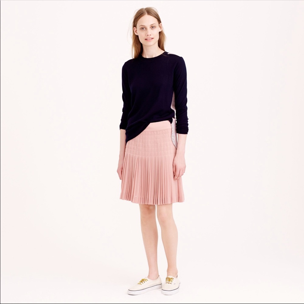 New J.Crew Blush Pink Pleated Skirt